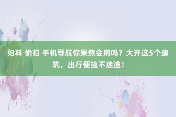 妇科 偷拍 手机导航你果然会用吗？大开这5个建筑，出行便捷不迷途！