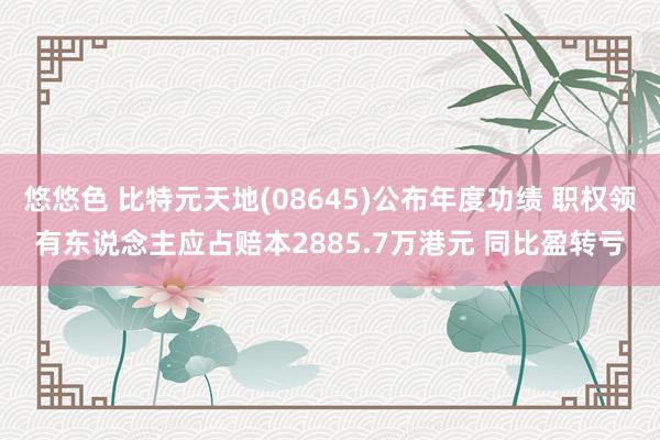 悠悠色 比特元天地(08645)公布年度功绩 职权领有东说念主应占赔本2885.7万港元 同比盈转亏