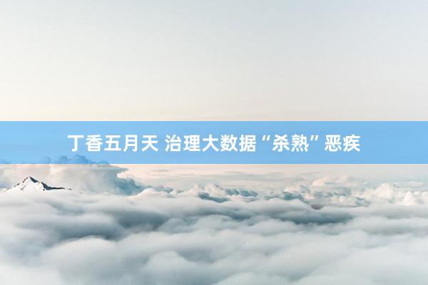 丁香五月天 治理大数据“杀熟”恶疾