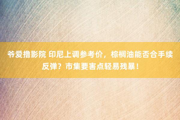 爷爱撸影院 印尼上调参考价，棕榈油能否合手续反弹？市集要害点轻易残暴！