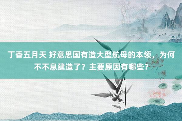 丁香五月天 好意思国有造大型航母的本领，为何不不息建造了？主要原因有哪些？