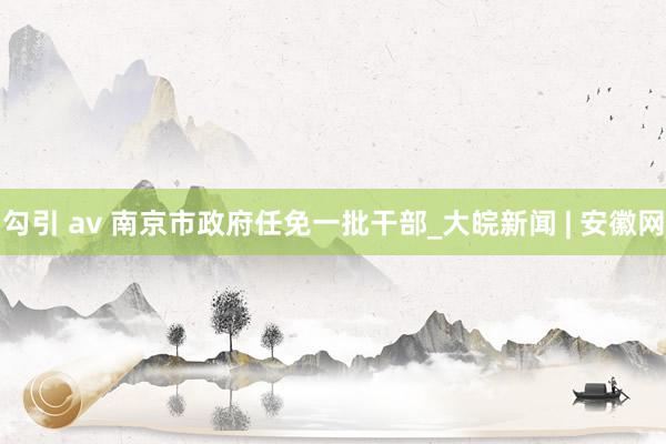 勾引 av 南京市政府任免一批干部_大皖新闻 | 安徽网