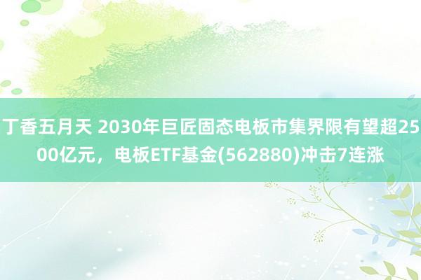 丁香五月天 2030年巨匠固态电板市集界限有望超2500亿元，电板ETF基金(562880)冲击7连涨