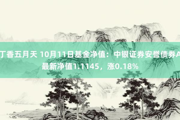 丁香五月天 10月11日基金净值：中银证券安誉债券A最新净值1.1145，涨0.18%