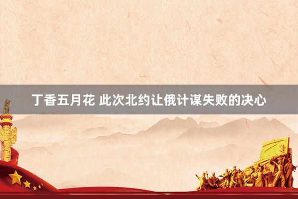 丁香五月花 此次北约让俄计谋失败的决心