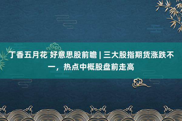 丁香五月花 好意思股前瞻 | 三大股指期货涨跌不一，热点中概股盘前走高