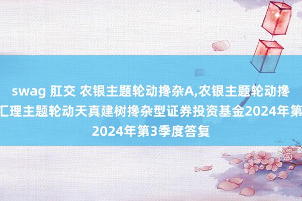 swag 肛交 农银主题轮动搀杂A，农银主题轮动搀杂C: 农银汇理主题轮动天真建树搀杂型证券投资基金2024年第3季度答复