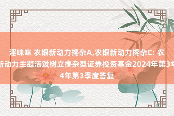 淫咪咪 农银新动力搀杂A,农银新动力搀杂C: 农银汇理新动力主题活泼树立搀杂型证券投资基金2024年第3季度答复