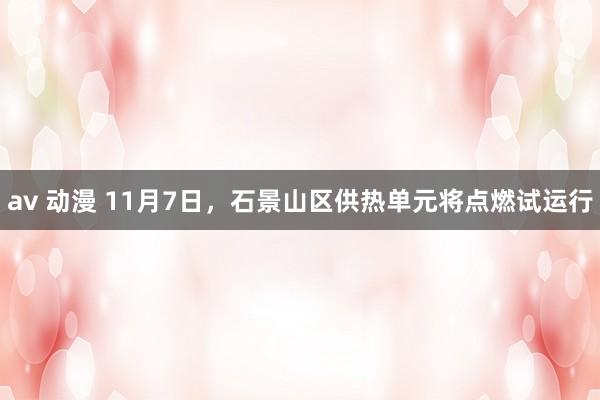 av 动漫 11月7日，石景山区供热单元将点燃试运行