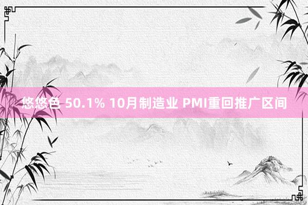 悠悠色 50.1% 10月制造业 PMI重回推广区间