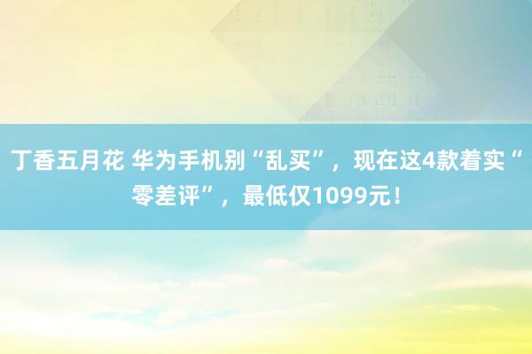 丁香五月花 华为手机别“乱买”，现在这4款着实“零差评”，最低仅1099元！