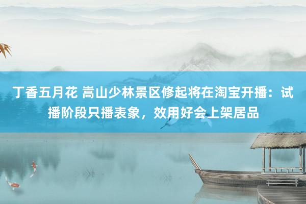 丁香五月花 嵩山少林景区修起将在淘宝开播：试播阶段只播表象，效用好会上架居品