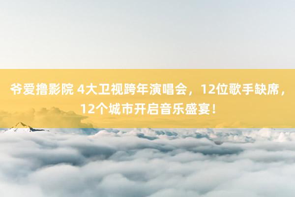爷爱撸影院 4大卫视跨年演唱会，12位歌手缺席，12个城市开启音乐盛宴！