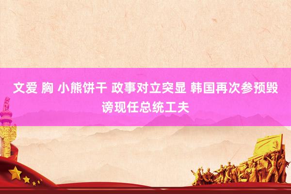 文爱 胸 小熊饼干 政事对立突显 韩国再次参预毁谤现任总统工夫