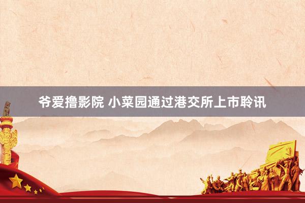 爷爱撸影院 小菜园通过港交所上市聆讯