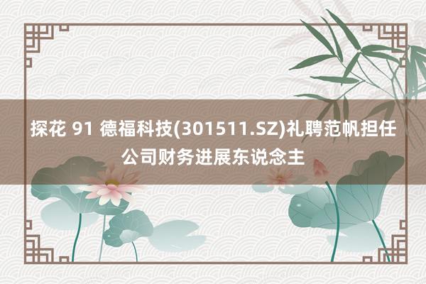 探花 91 德福科技(301511.SZ)礼聘范帆担任公司财务进展东说念主