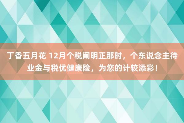 丁香五月花 12月个税阐明正那时，个东说念主待业金与税优健康险，为您的计较添彩！