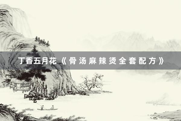 丁香五月花 《 骨 汤 麻 辣 烫 全 套 配 方 》