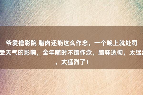 爷爱撸影院 腊肉还能这么作念，一个晚上就处罚，不受天气的影响，全年随时不错作念，腊味透彻，太猛烈了！