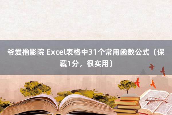 爷爱撸影院 Excel表格中31个常用函数公式（保藏1分，很实用）