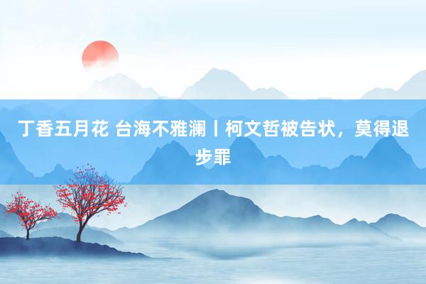 丁香五月花 台海不雅澜丨柯文哲被告状，莫得退步罪