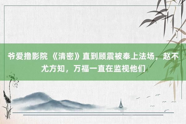 爷爱撸影院 《清密》直到顾震被奉上法场，赵不尤方知，万福一直在监视他们