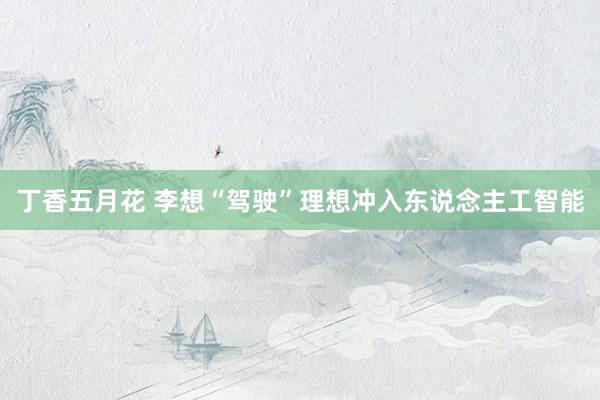 丁香五月花 李想“驾驶”理想冲入东说念主工智能