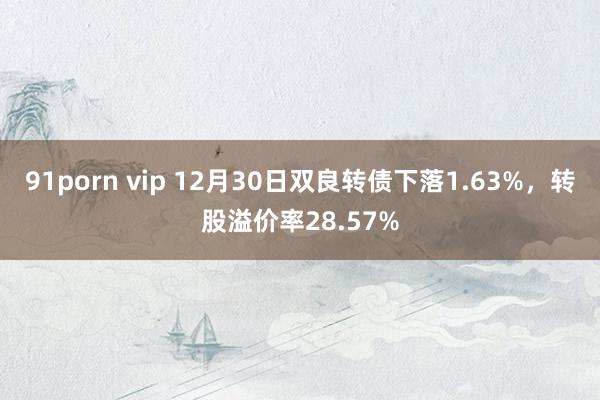 91porn vip 12月30日双良转债下落1.63%,转股溢价率28.57%