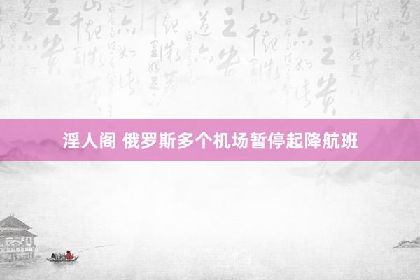 淫人阁 俄罗斯多个机场暂停起降航班
