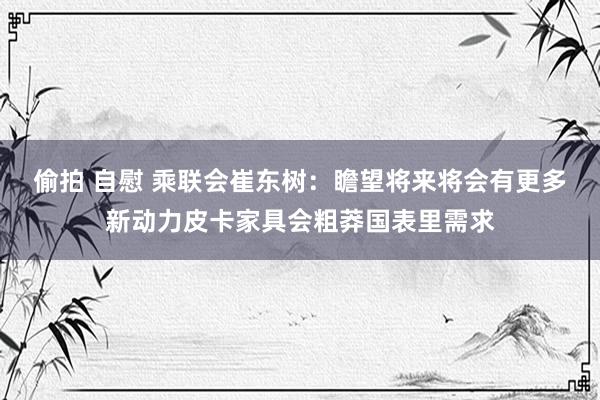 偷拍 自慰 乘联会崔东树：瞻望将来将会有更多新动力皮卡家具会粗莽国表里需求