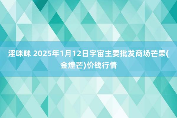 淫咪咪 2025年1月12日宇宙主要批发商场芒果(金煌芒)价钱行情