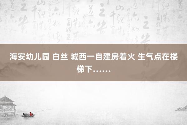 海安幼儿园 白丝 城西一自建房着火 生气点在楼梯下……