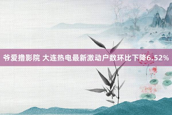 爷爱撸影院 大连热电最新激动户数环比下降6.52%