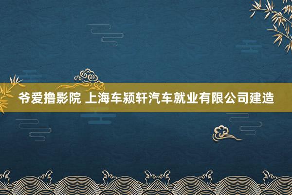 爷爱撸影院 上海车颍轩汽车就业有限公司建造