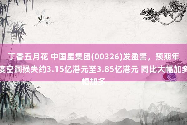 丁香五月花 中国星集团(00326)发盈警，预期年度空洞损失约3.15亿港元至3.85亿港元 同比大幅加多