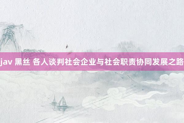 jav 黑丝 各人谈判社会企业与社会职责协同发展之路