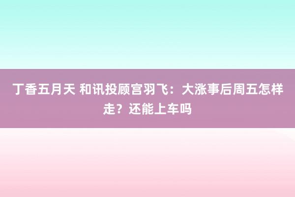 丁香五月天 和讯投顾宫羽飞：大涨事后周五怎样走？还能上车吗