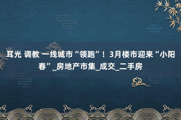 耳光 调教 一线城市“领跑”！3月楼市迎来“小阳春”_房地产市集_成交_二手房