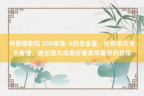 爷爱撸影院 200架轰-6的含金量，好意思方终于看懂，撤出西太或是好意思军最好的安排