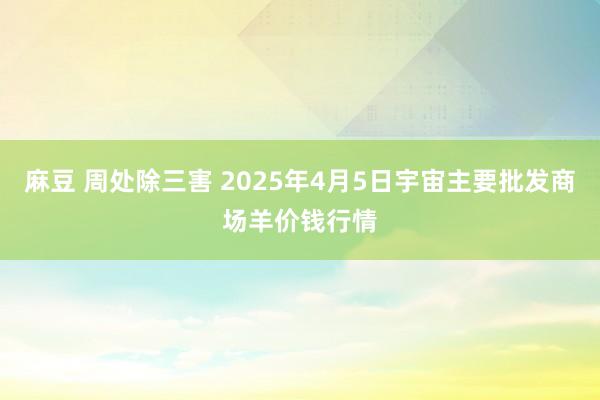 麻豆 周处除三害 2025年4月5日宇宙主要批发商场羊价钱行情