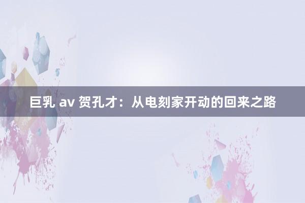 巨乳 av 贺孔才：从电刻家开动的回来之路