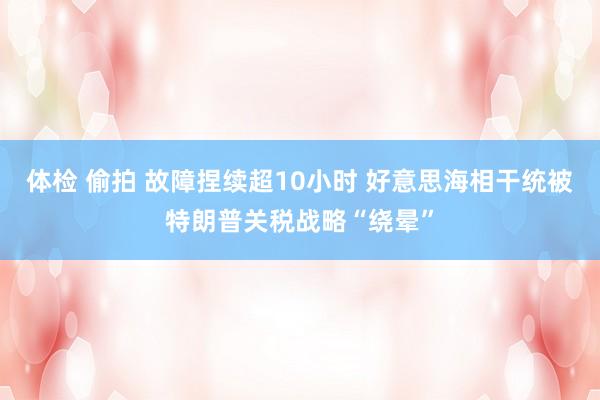 体检 偷拍 故障捏续超10小时 好意思海相干统被特朗普关税战略“绕晕”