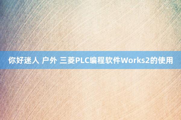 你好迷人 户外 三菱PLC编程软件Works2的使用