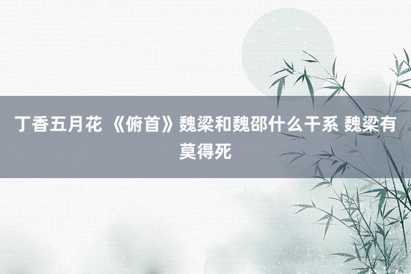 丁香五月花 《俯首》魏梁和魏邵什么干系 魏梁有莫得死