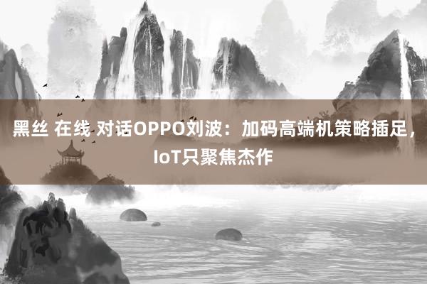 黑丝 在线 对话OPPO刘波：加码高端机策略插足，IoT只聚焦杰作